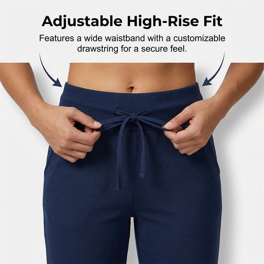 🔥Solange der Vorrat reicht 50 % Rabatt!🎉Damen 3/4 Jogginghose – Strickstoff, Hoher Bund mit Kordelzug, Mit Taschen