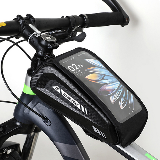 🚴 50% RABATT! 📱 Wasserdichte Fahrrad Oberrohrtasche – Hardcase Handyhalter, Perfekt für MTB &amp; Rennrad 🗺️