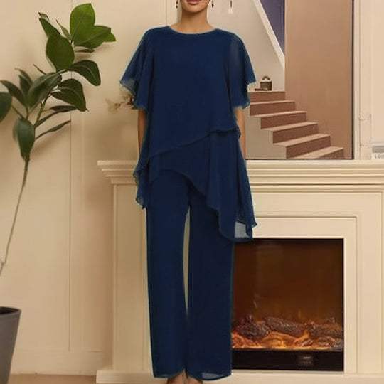 📢2026 Hot Sale 50% OFF💞Charming Irregular Top &amp; Wide Leg Pants Set✨Comfortable, elegant &amp; perfect for spring 🌸