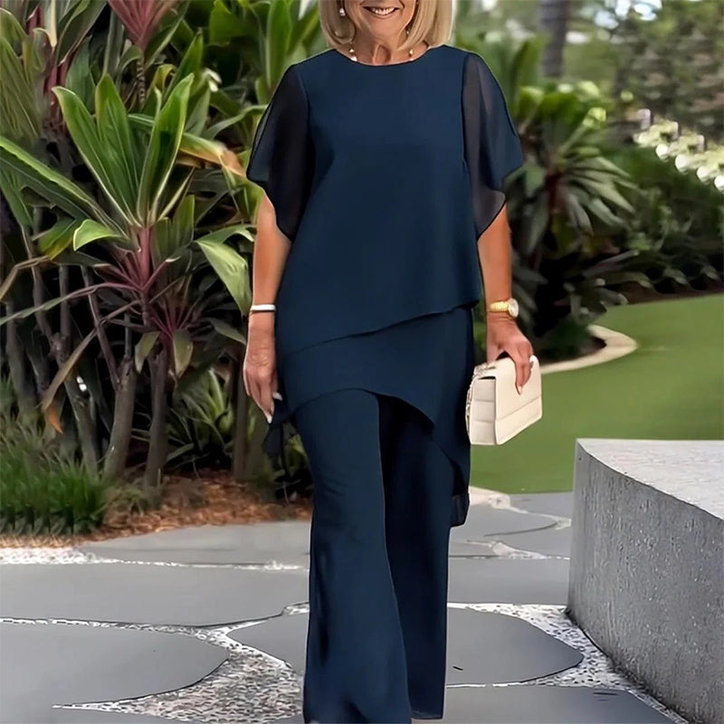 📢2026 Hot Sale 50% OFF💞Charming Irregular Top &amp; Wide Leg Pants Set✨Comfortable, elegant &amp; perfect for spring 🌸
