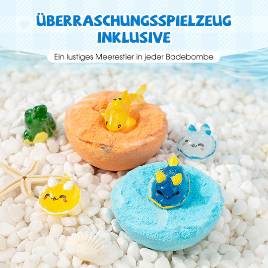 💎 -50% AUF DAS BADEBOMBEN-SET MIT ÜBERRASCHUNG! 💎 12 Meerestier-Spielzeuge, Sanfte Pflege &amp; Duftspaß für Kinder 🛁