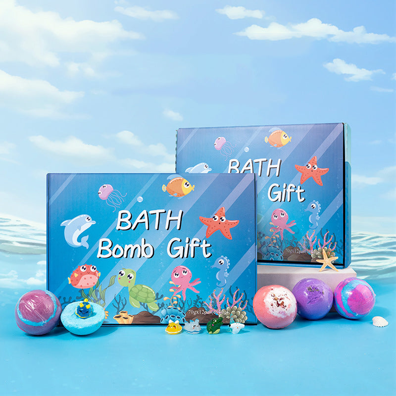 💎 -50% AUF DAS BADEBOMBEN-SET MIT ÜBERRASCHUNG! 💎 12 Meerestier-Spielzeuge, Sanfte Pflege &amp; Duftspaß für Kinder 🛁
