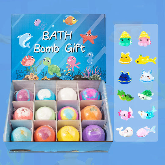 💎 -50% AUF DAS BADEBOMBEN-SET MIT ÜBERRASCHUNG! 💎 12 Meerestier-Spielzeuge, Sanfte Pflege &amp; Duftspaß für Kinder 🛁