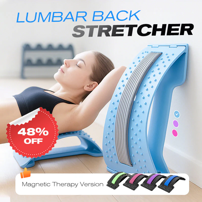 🔥 48% OFF TODAY! 🧘‍♂️Magnetic Lumbar Stretcher – Acupressure Massage, Portable Design &amp; Relieves Back Pain ✨