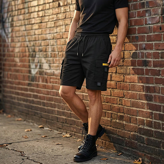 🩳 50% RABATT! 🌿 Lässige Cargo-Shorts für Herren mit Kordelzug – Viele Taschen, Bequeme Passform &amp; Perfekt für Warme Tage ☀️
