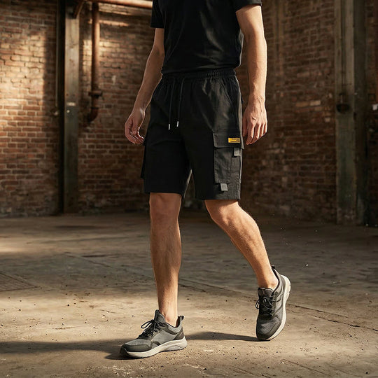 🩳 50% RABATT! 🌿 Lässige Cargo-Shorts für Herren mit Kordelzug – Viele Taschen, Bequeme Passform &amp; Perfekt für Warme Tage ☀️