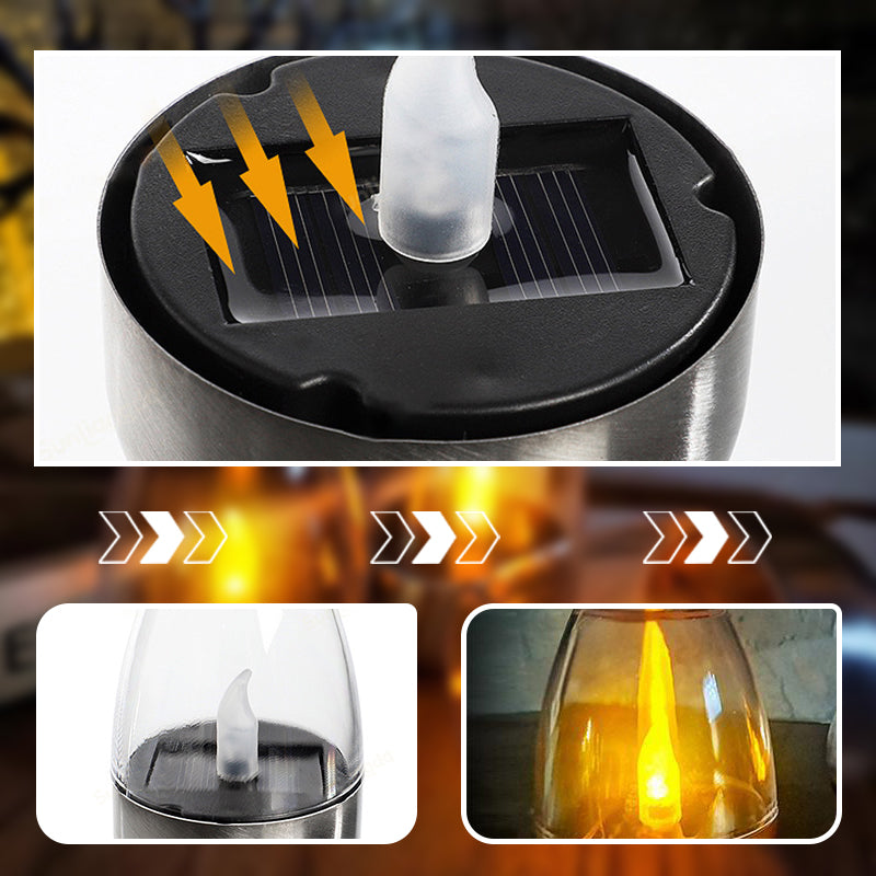 🕯️🌞 Solar kaarslicht – weerbestendig, sfeervol voor de tuin &amp;  Terras. ✨💡 2+1 GRATIS!