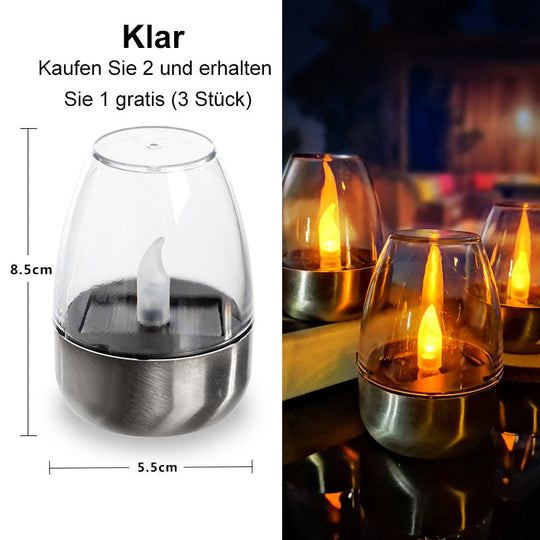 🕯️🌞 Solar kaarslicht – weerbestendig, sfeervol voor de tuin &amp;  Terras. ✨💡 2+1 GRATIS!
