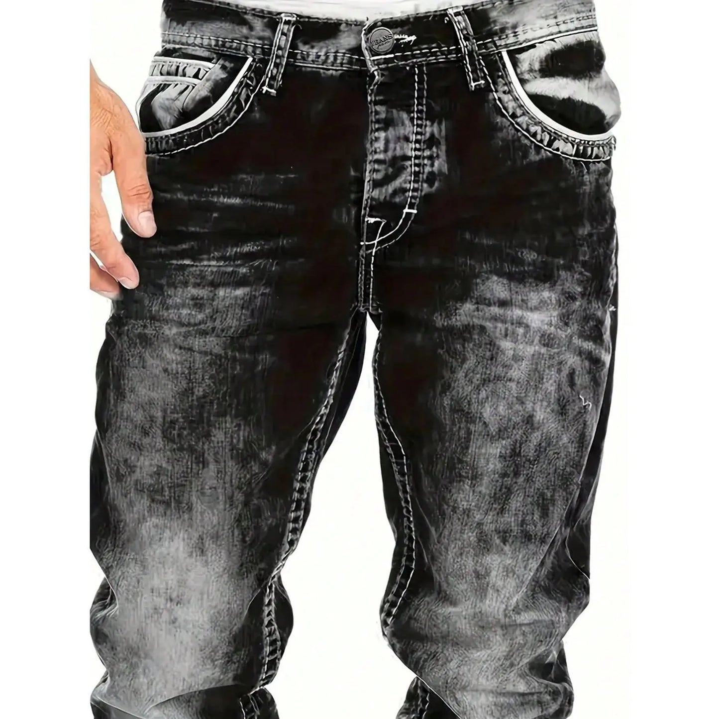 👖 50% RABATT! 🎉 Kreative Schlichte Stretch-Jeans für Herren im Emotional-Rock-Stil – Bequeme Passform, Moderner Look & Perfekt Für Den Alltag 💙