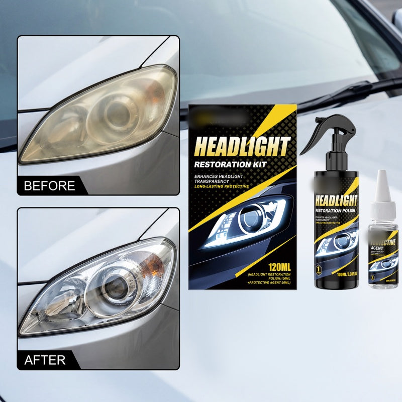 🚗💡Premium Scheinwerfer Reparatur Set – Politur &amp; Versiegelung in 1 Set für langanhaltende Klarheit 👉✨