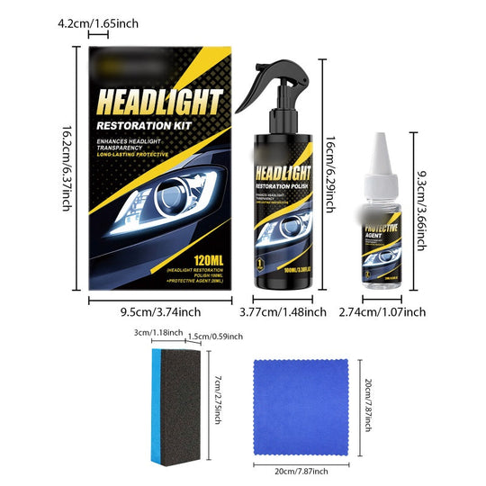 🚗💡Premium Scheinwerfer Reparatur Set – Politur &amp; Versiegelung in 1 Set für langanhaltende Klarheit 👉✨