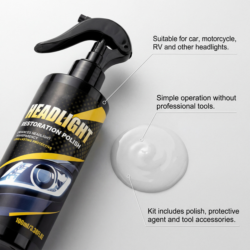 🚗💡Premium Scheinwerfer Reparatur Set – Politur &amp; Versiegelung in 1 Set für langanhaltende Klarheit 👉✨