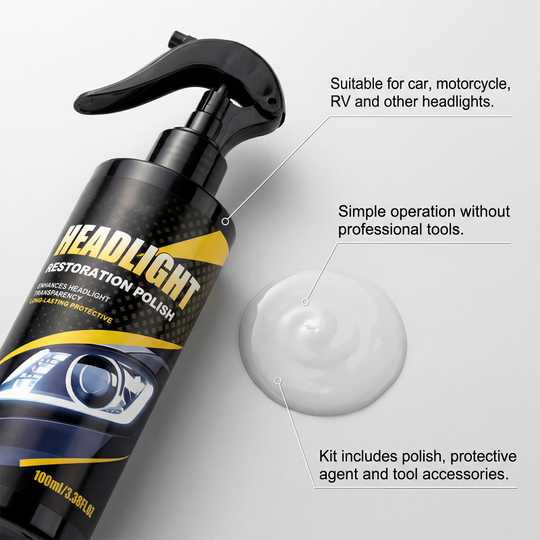 🚗💡Premium Scheinwerfer Reparatur Set – Politur &amp; Versiegelung in 1 Set für langanhaltende Klarheit 👉✨