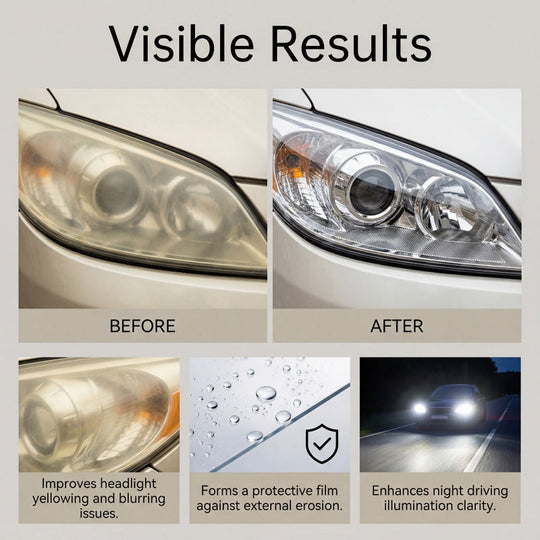 🚗💡Premium Scheinwerfer Reparatur Set – Politur &amp; Versiegelung in 1 Set für langanhaltende Klarheit 👉✨