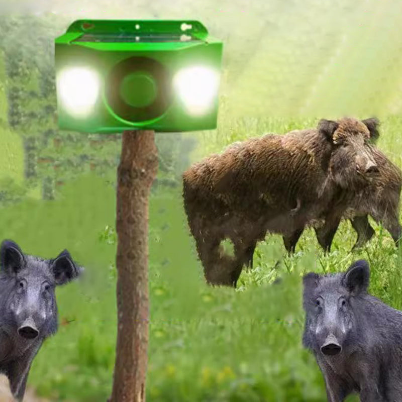🔥🔥Solarbetriebene Tierabwehr-Warnlichter mit lautem Alarm