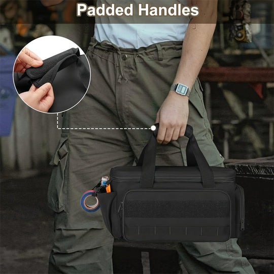 🧰 50% RABATT! 🔧 Robuste 14-Zoll-Werkzeugtasche aus Canvas – Extra Großes Fassungsvermögen, Hochdichtes Canvas, Abrieb- &amp; Reißfest Für Langlebigen Einsatz 🛠️