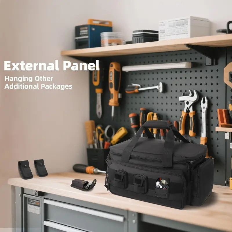 🧰 50% RABATT! 🔧 Robuste 14-Zoll-Werkzeugtasche aus Canvas – Extra Großes Fassungsvermögen, Hochdichtes Canvas, Abrieb- &amp; Reißfest Für Langlebigen Einsatz 🛠️