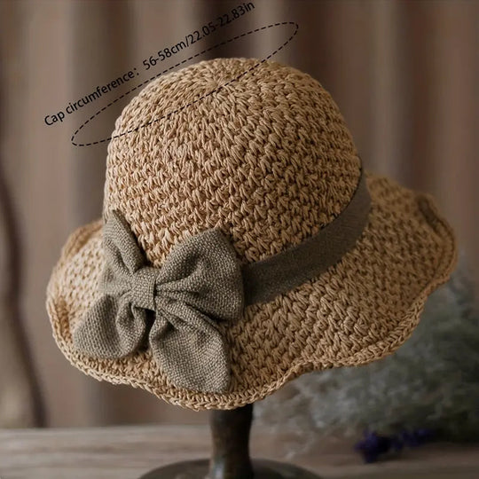 🧢 50% OFF NOW! 🌞 Elegant Woven Straw Sun Hat with Bow – Breathable, Foldable &amp; Perfect for Beach &amp; Travel 👒