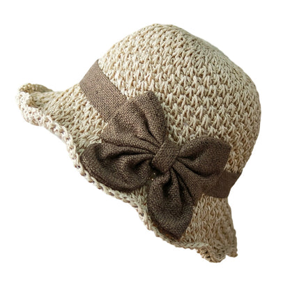 🧢 50% OFF NOW! 🌞 Elegant Woven Straw Sun Hat with Bow – Breathable, Foldable & Perfect for Beach & Travel 👒