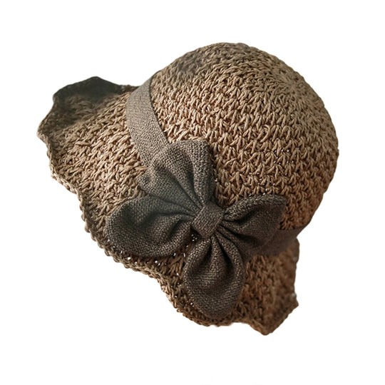 🧢 50% OFF NOW! 🌞 Elegant Woven Straw Sun Hat with Bow – Breathable, Foldable &amp; Perfect for Beach &amp; Travel 👒