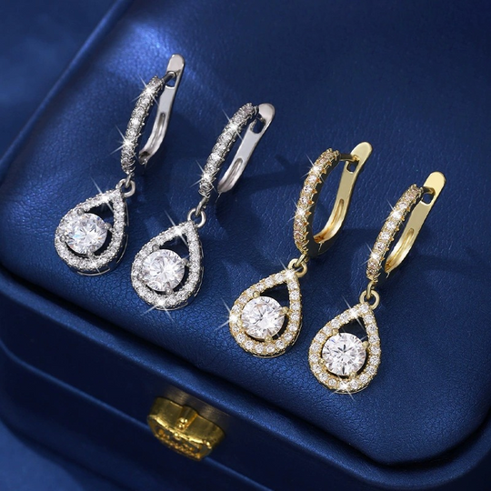 🔥Solange der Vorrat reicht 40 % Rabatt!🎉Elegant Teardrop Dangle Hoop Earrings