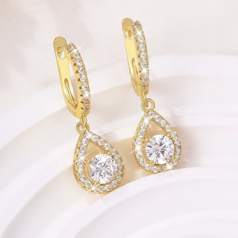 🔥Solange der Vorrat reicht 40 % Rabatt!🎉Elegant Teardrop Dangle Hoop Earrings