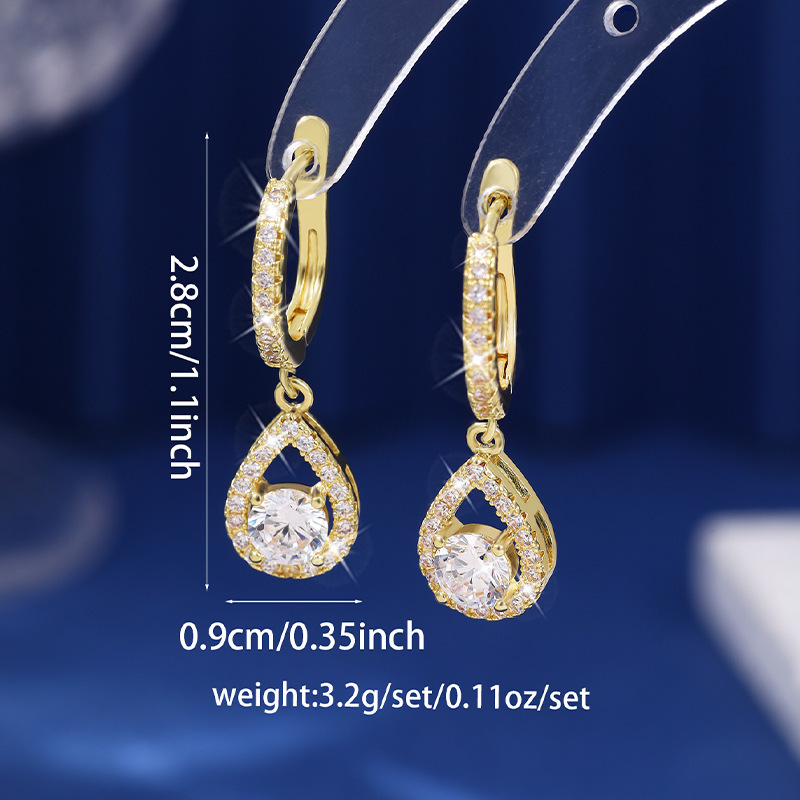 🔥Solange der Vorrat reicht 40 % Rabatt!🎉Elegant Teardrop Dangle Hoop Earrings