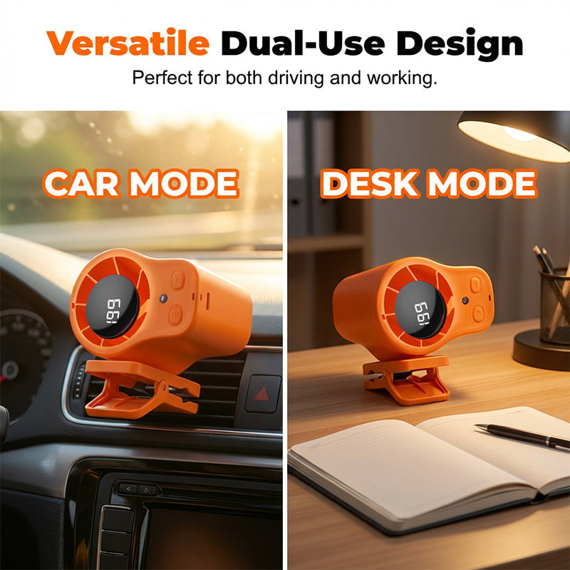 Freihändiger Ventilator mit LED-Anzeige