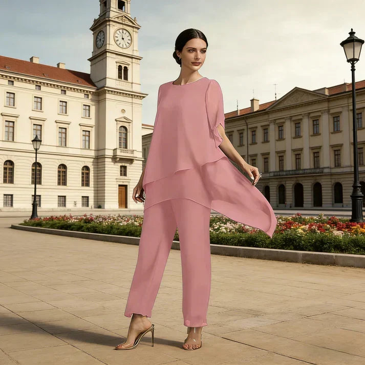 📢2026 Hot Sale 50% OFF💞Charming Irregular Top &amp; Wide Leg Pants Set✨Comfortable, elegant &amp; perfect for spring 🌸