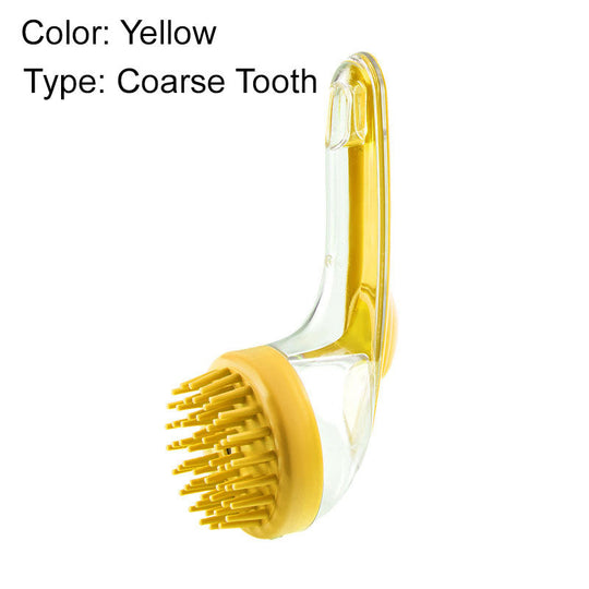 🛁🐾 Pet Bath Brush with Soap Dispenser – Long Handle, No Bending, Soft &amp; Efficient, Easy Bath at Home 🧼✨