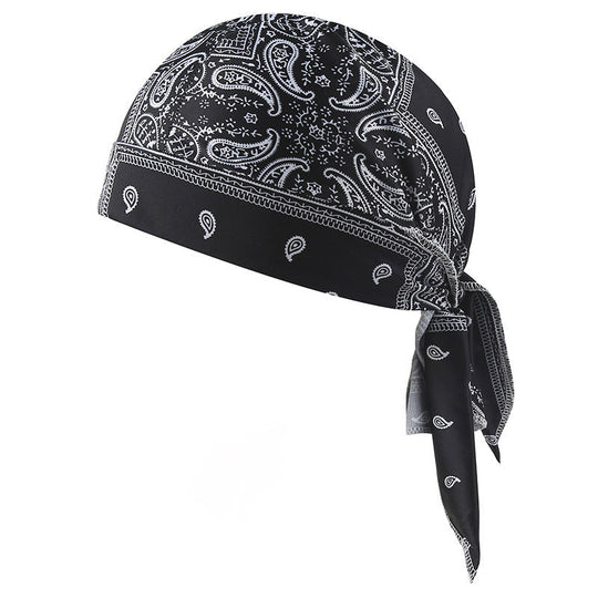 Paisley Cooling Headscarf Cap Set, Motorcycle Pirate Head Wrap Safety Helmet Liner, Elastic Fit Hand Washable Multifunctional Outdoor Headwear for Athletes &amp; Outdoor Enthusiasts