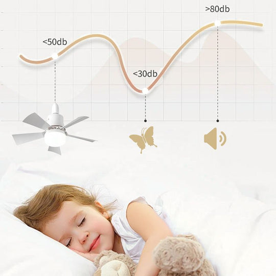 🔥40W LED Ceiling Fan Light – 20.5” Ultra-Quiet with Remote 🎯 | E27 + FREE B22 Adapter 🔌 | For Bedroom 😴, Kitchen 👩‍🍳 &amp; Garage 🛠️ – UK Ready! 🇬🇧