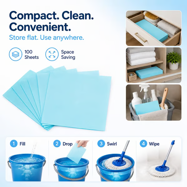 🔥 50% OFF Today! 🧼 Multi-Surface Deep Cleaning Sheets (100 PCS) ✨ Powerful Stain Removal for Kitchen, Bathroom &amp; More