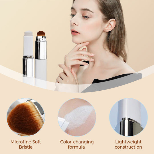 🎉BUY 1 GET 1 FREE🎉[OFFICIAL PRODUCT]  Cover Cream Stick V w/ Detachable Brush - Korean Skin Care Color-Changing Foundation Stick with Collagen Capsules (0.45 oz)
