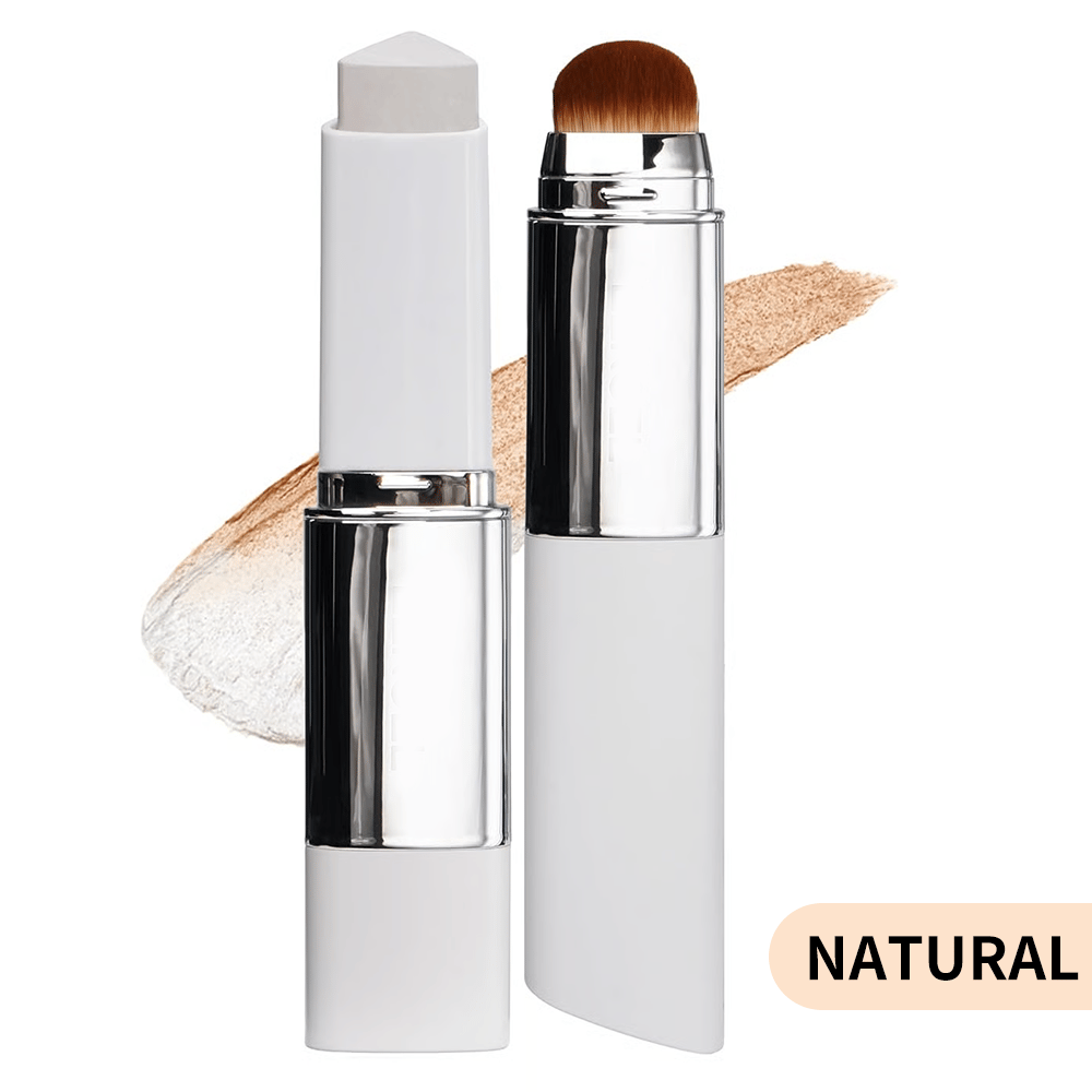 🎉BUY 1 GET 1 FREE🎉[OFFICIAL PRODUCT]  Cover Cream Stick V w/ Detachable Brush - Korean Skin Care Color-Changing Foundation Stick with Collagen Capsules (0.45 oz)