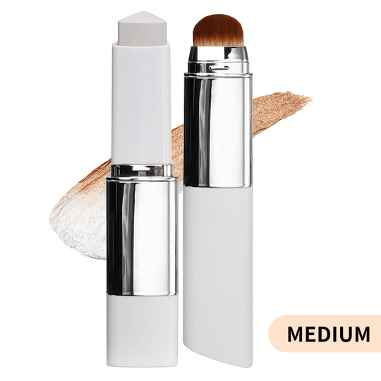 🎉BUY 1 GET 1 FREE🎉[OFFICIAL PRODUCT]  Cover Cream Stick V w/ Detachable Brush - Korean Skin Care Color-Changing Foundation Stick with Collagen Capsules (0.45 oz)