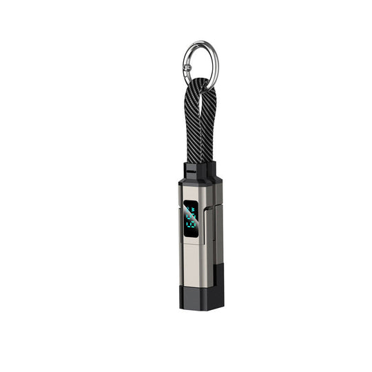🚨 The Only Charging Cable You’ll Ever Need! 🔋4-in-1 Digital Display Keychain Charging Cable ⚡ Fast Charging, Portable &amp; Multi-Device Compatible