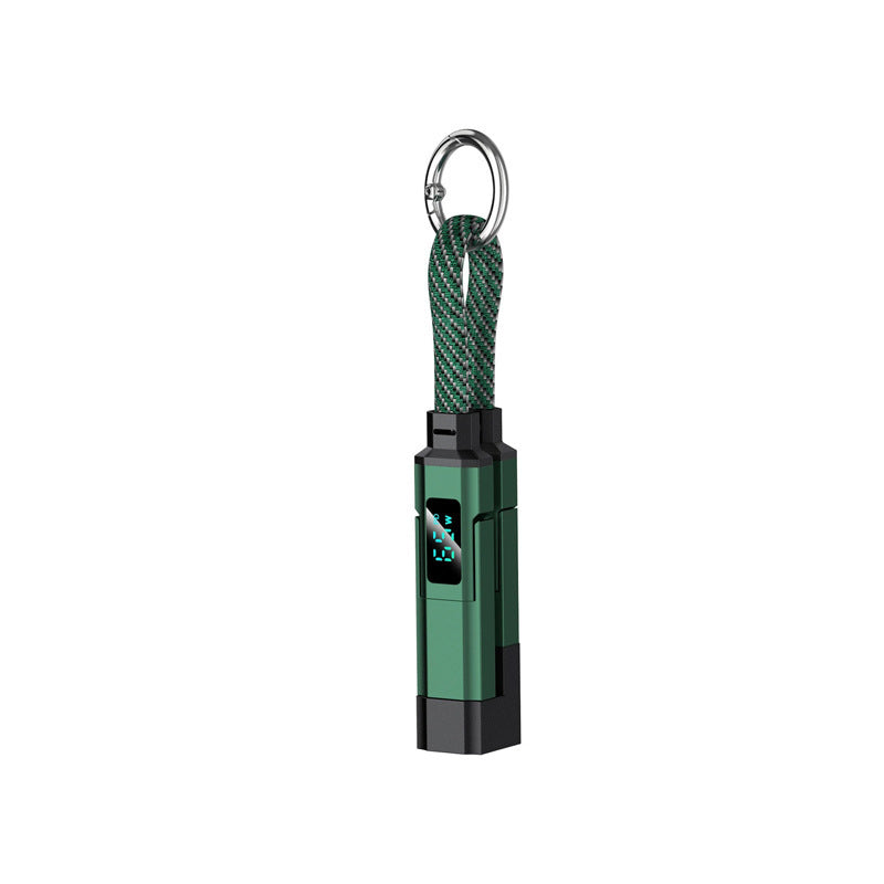 🚨 The Only Charging Cable You’ll Ever Need! 🔋4-in-1 Digital Display Keychain Charging Cable ⚡ Fast Charging, Portable &amp; Multi-Device Compatible