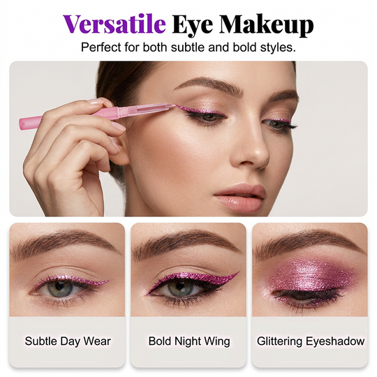 🌈 Mix &amp; Match Your Favorite Shades! ✨ Glitter Eyeshadow Pencil 💖 Waterproof, Smudge-Proof &amp; Long-Lasting