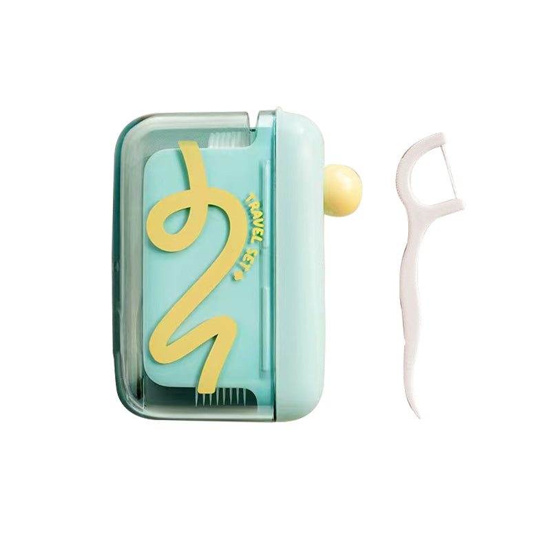 🦷✨Automatic Pop-Up Dental Floss Storage Dispenser，Just Press &amp; Pop, Hygienic Storage. Great Gift For Oral Care Lovers!