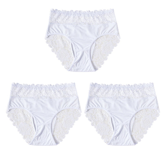 🎉 LIMITED TIME 50% OFF! 🩲 Lace Comfort Briefs – Invisible Elegance Underneath ✨