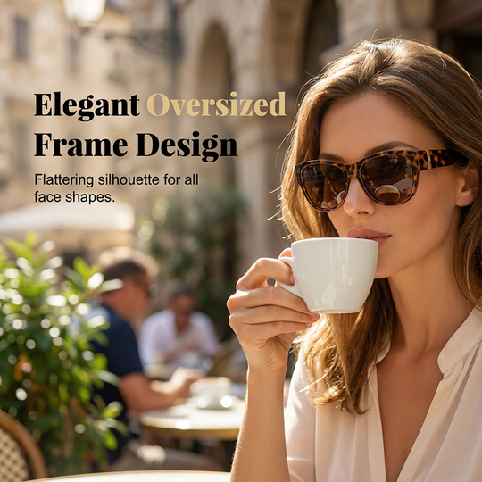 🔥 50% OFF TODAY! 😎 Oversized Fit-Over Sunglasses for Women ✨ Wear Comfortably Over Prescription Glasses