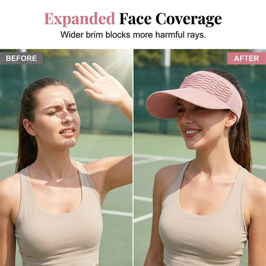 🕶️🌊🍹Chic Knit Sun Visor Hat – Lightweight &amp; Airy, Adds a Sporty Touch to Any Outfit – Ideal for Poolside Lounging, Beach Vacations or Outdoor Brunch 👙👗