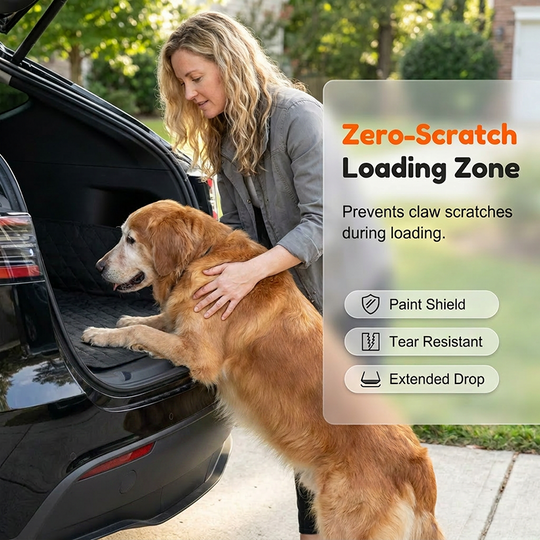 🚗50% OFF NOW!⏰Car Boot Liner Waterproof Pet Travel Mat – Non-slip &amp; easy to clean – Protects trunk from dirt, spills &amp; fur – perfect for dogs or outdoor gear 🐕