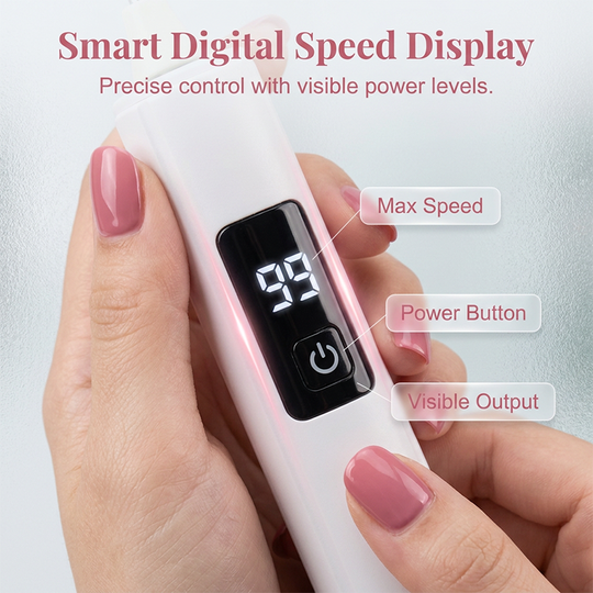 🥳Last Day Promotion!💅✨ Professional Electric Nail Polisher – Smooths thick nails, 99-speed display. Multiple heads for shaping &amp; buffing. Salon at home! 🌟💎