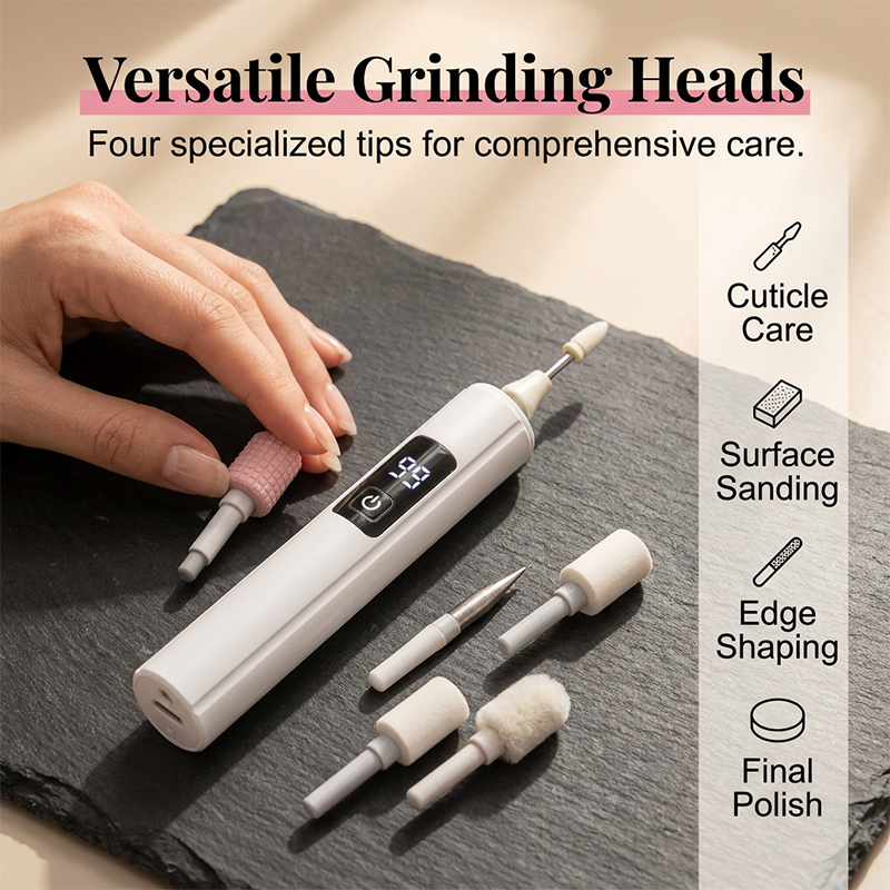🥳Last Day Promotion!💅✨ Professional Electric Nail Polisher – Smooths thick nails, 99-speed display. Multiple heads for shaping &amp; buffing. Salon at home! 🌟💎