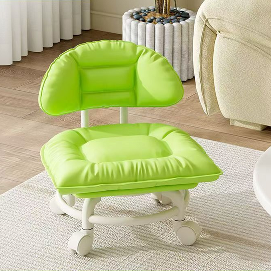 🪑 50% OFF NOW! ☁️ Low-Back Rolling Stool – Quiet Wheels &amp; Cloud-Like Comfort – Perfect for Childcare, Cleaning, and Relaxation 🏠