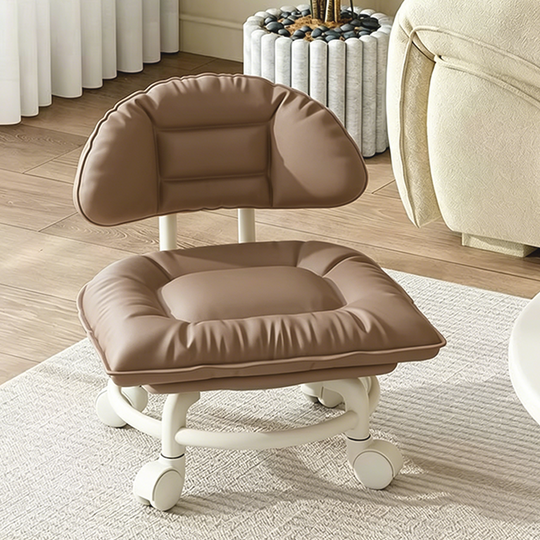 🪑 50% OFF NOW! ☁️ Low-Back Rolling Stool – Quiet Wheels &amp; Cloud-Like Comfort – Perfect for Childcare, Cleaning, and Relaxation 🏠