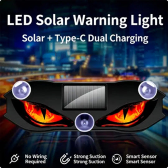 🥳2026 HOT SALE🥳💞50K+ SOLD!🚗🔆 50% OFF! Solar‑Powered Car Warning Light – Auto on with vibration, solar + USB charge. Bright LED, suction mount. Keep safe on roadside day &amp; night! 🛡️✨