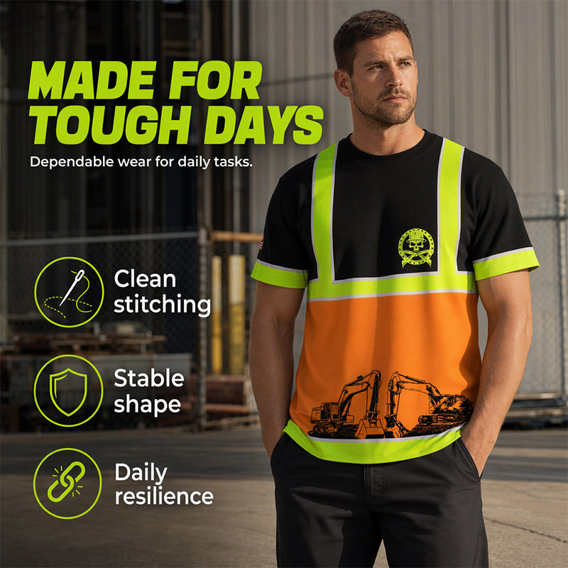 🚧 Viral Hi-Vis Tee – Safety Never Looked So Bold ☀️